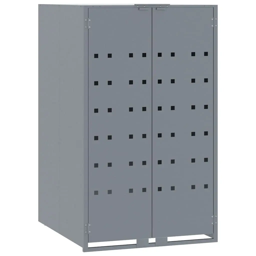 Wheelie Bin Storage Shed Powder-Coated Steel for 3 Garbage Bins