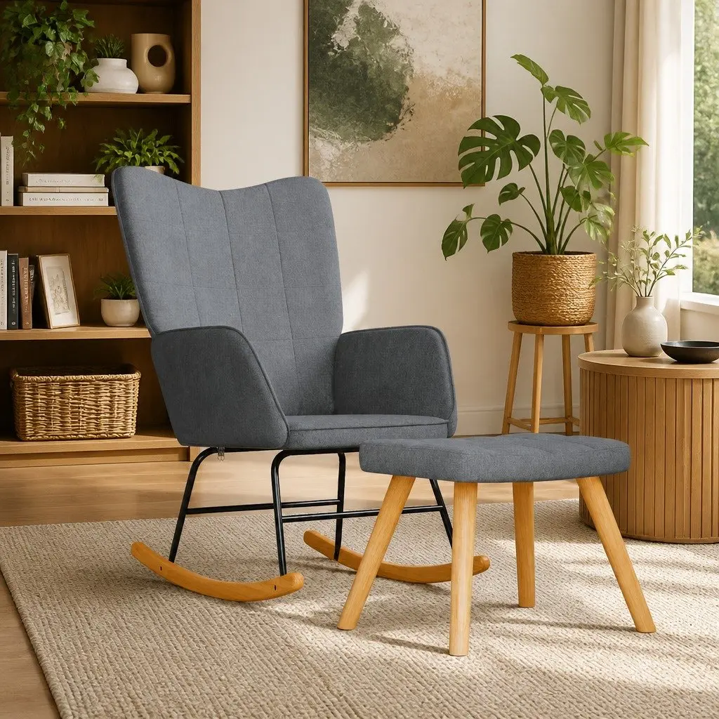 Rocking Chair and Stool Set