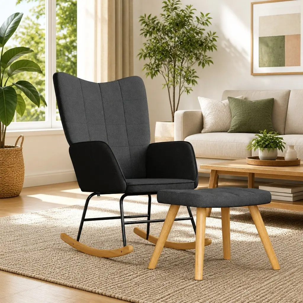 Rocking Chair and Stool Set