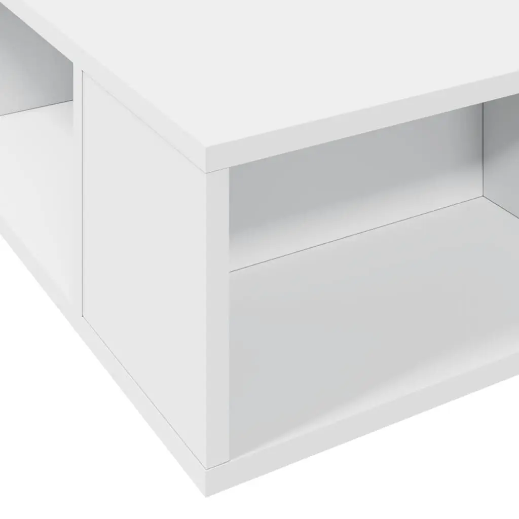 Bed Frame Slatted Base Queen Size 150x200 cm White with Storage Compartments