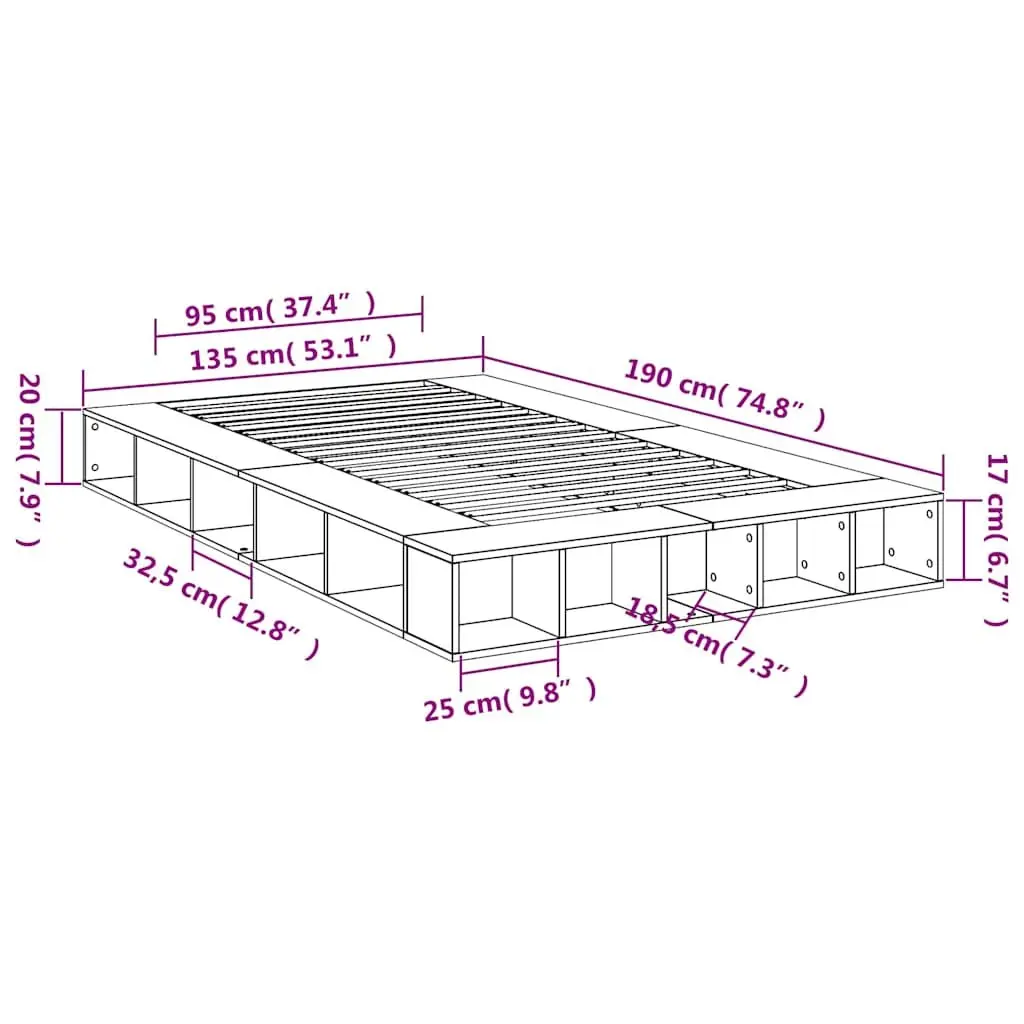 White Bed Frame with Storage Compartments