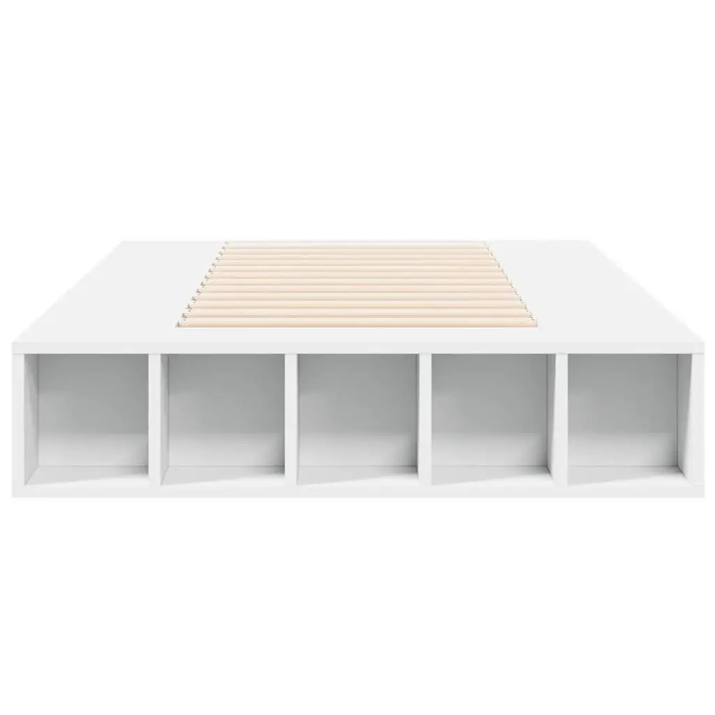 White Bed Frame 90x190 cm with Storage