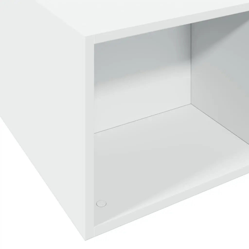 White Bed Frame Storage Compartments 150x200cm Slatted Base Modern
