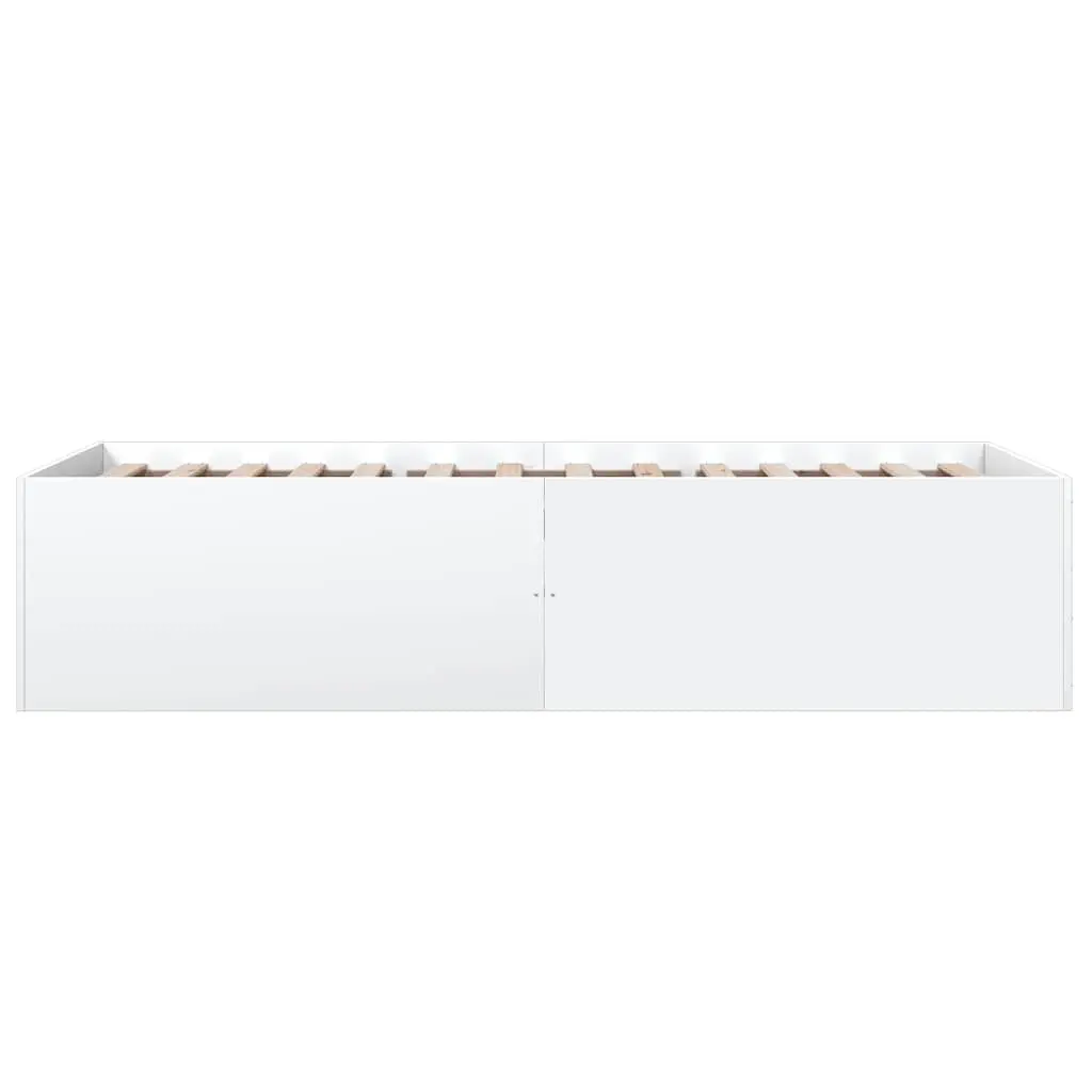 Bed Frame 90x190 cm White with Slatted Support