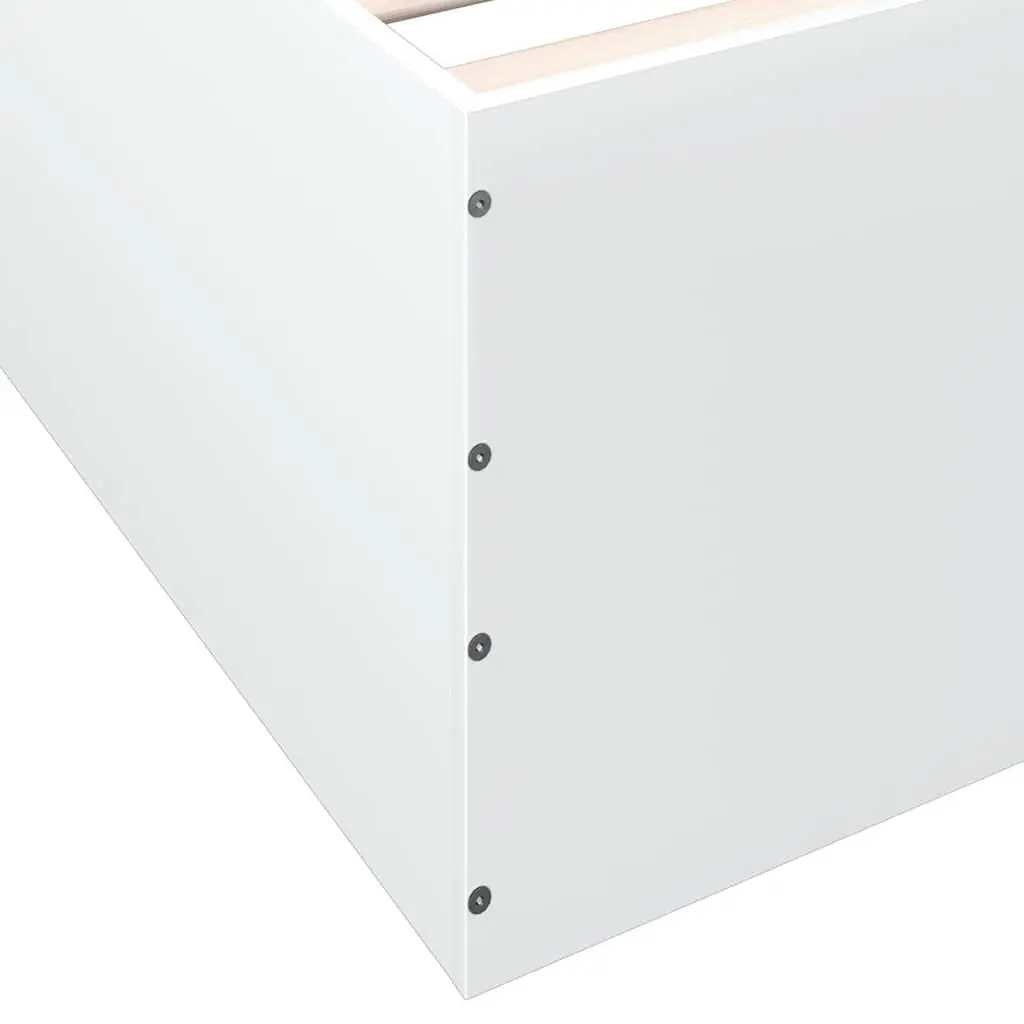 Bed Frame 90x190 cm White with Slatted Support