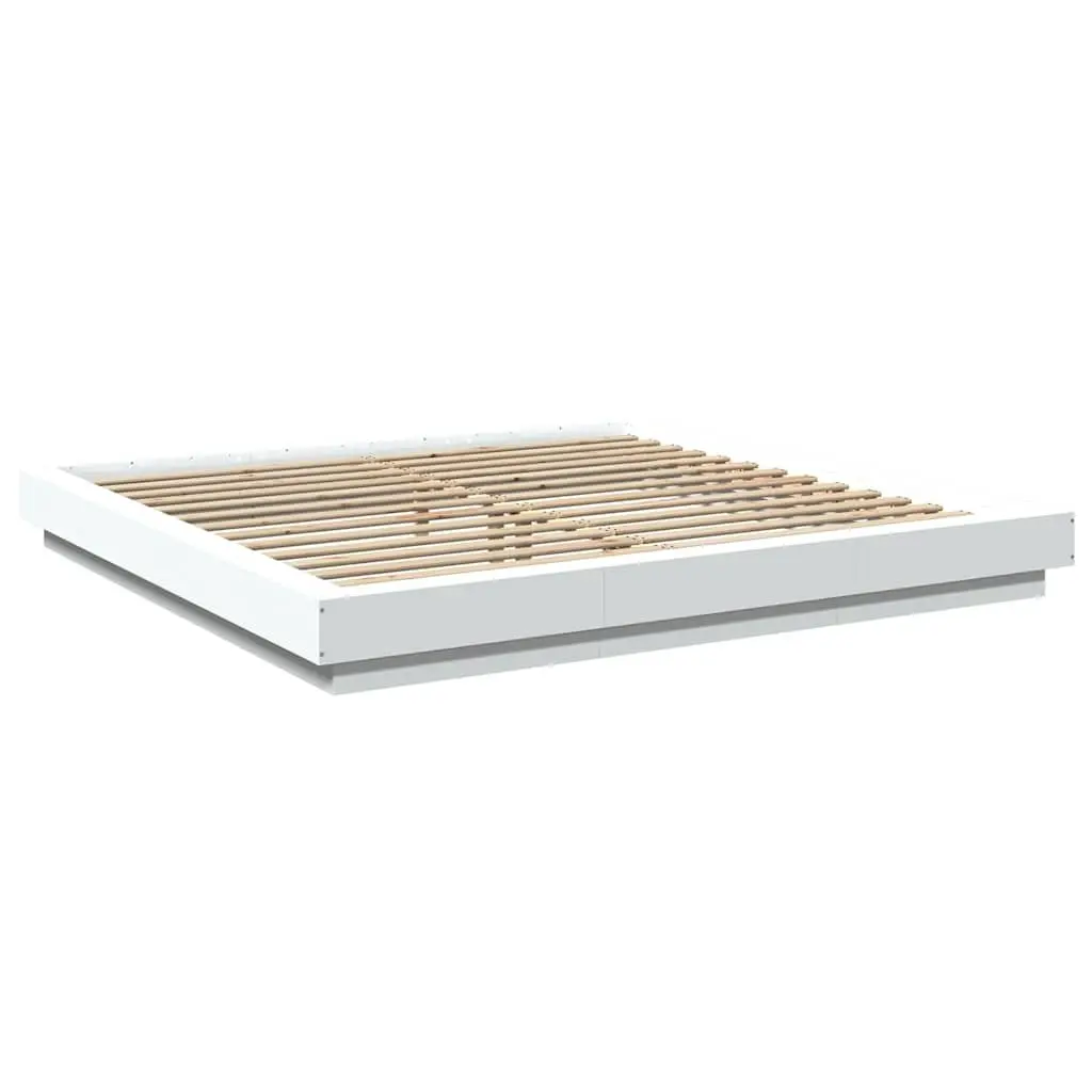 King Bed Frame with RGB LED Lighting
