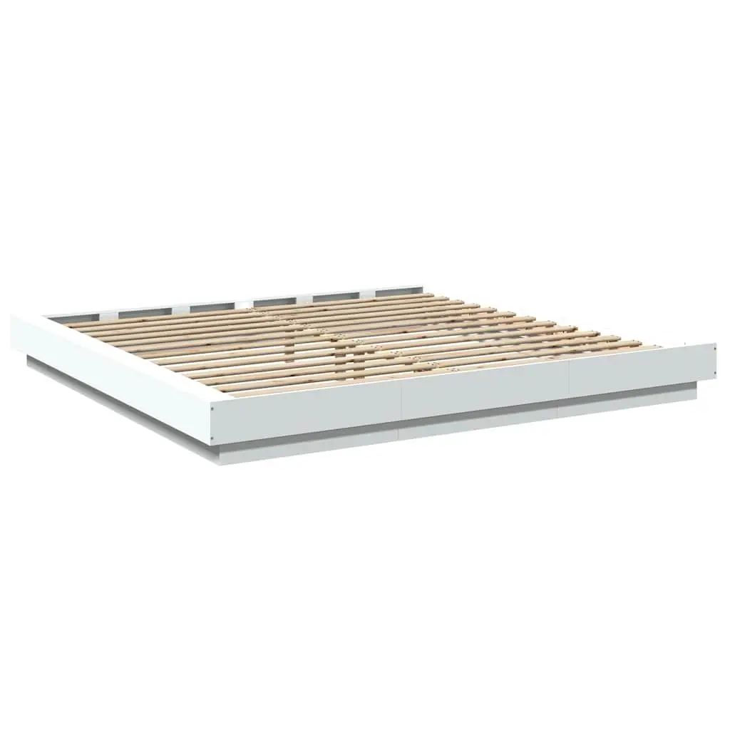 King Bed Frame with RGB LED Lighting