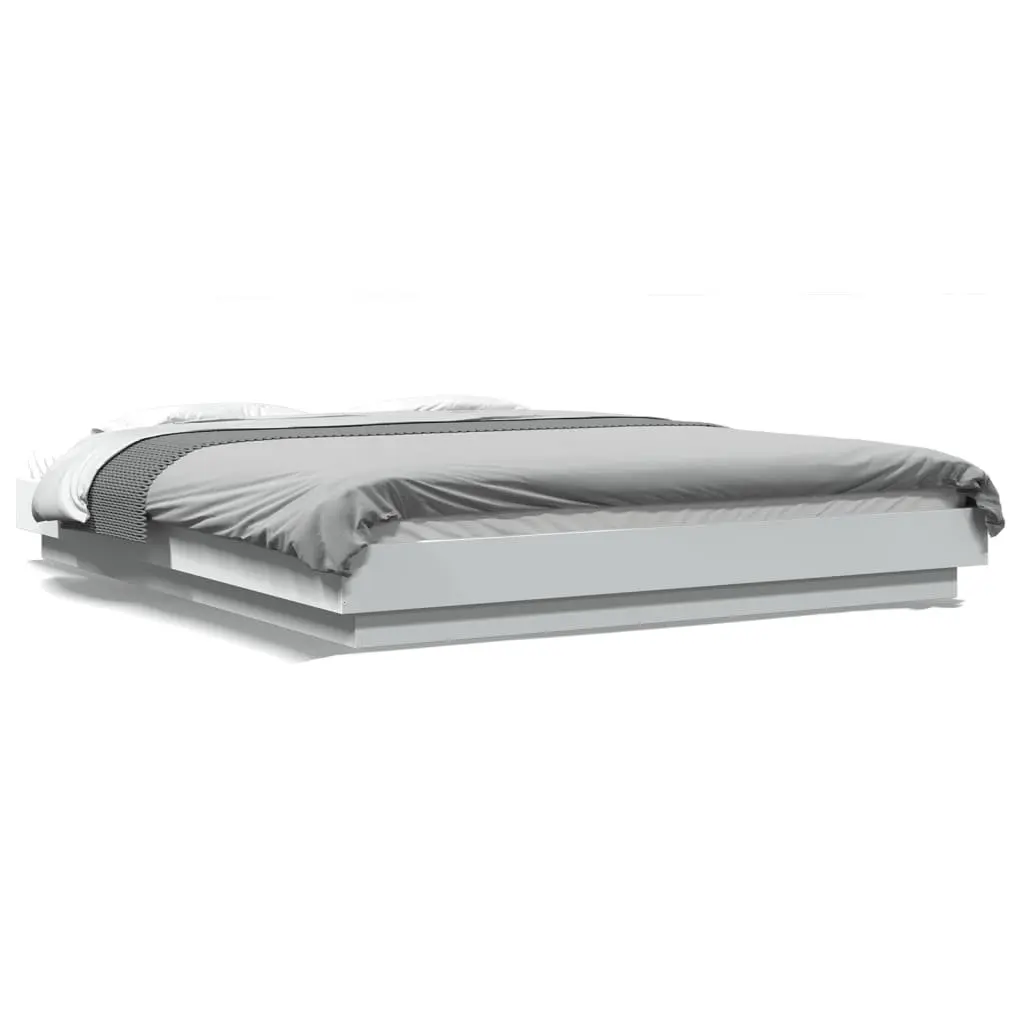 Bed Frame with RGB LED Lights 150x200cm