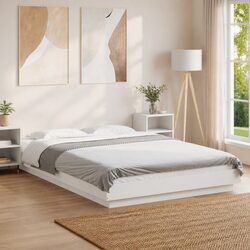 You’ll Love This White Bed Frame with LED Lighting