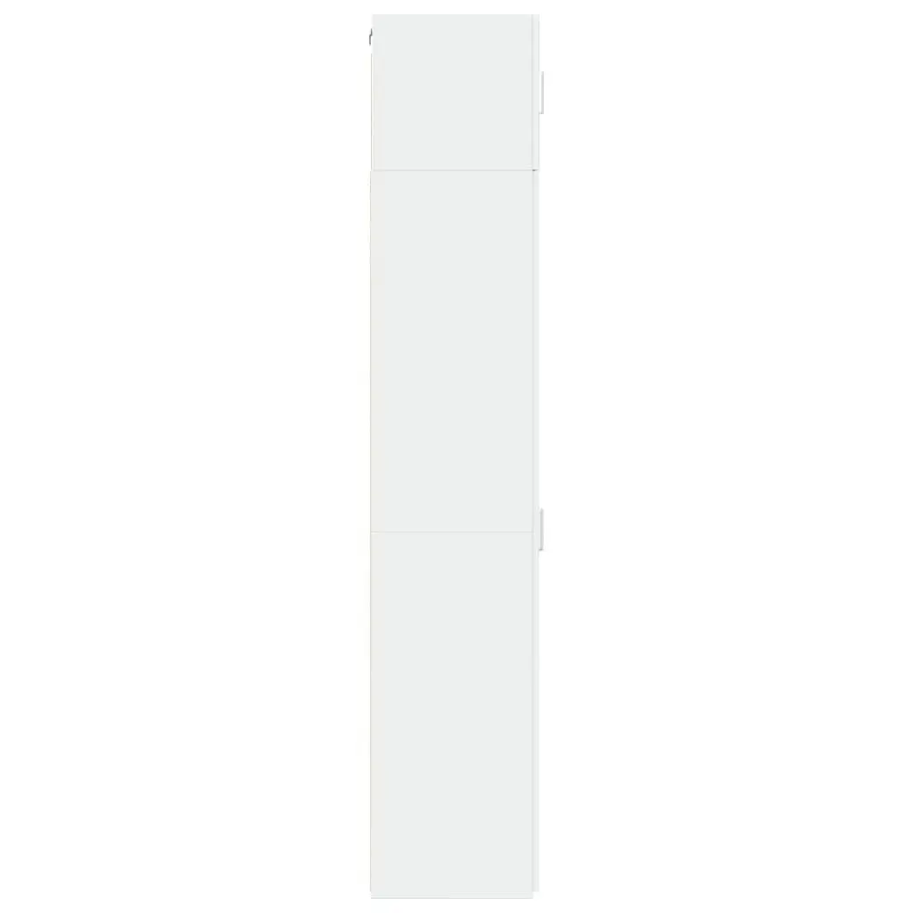 Slim Storage Cabinet White Engineered Wood 40x42.5x225cm Tall Bathroom Bedroom
