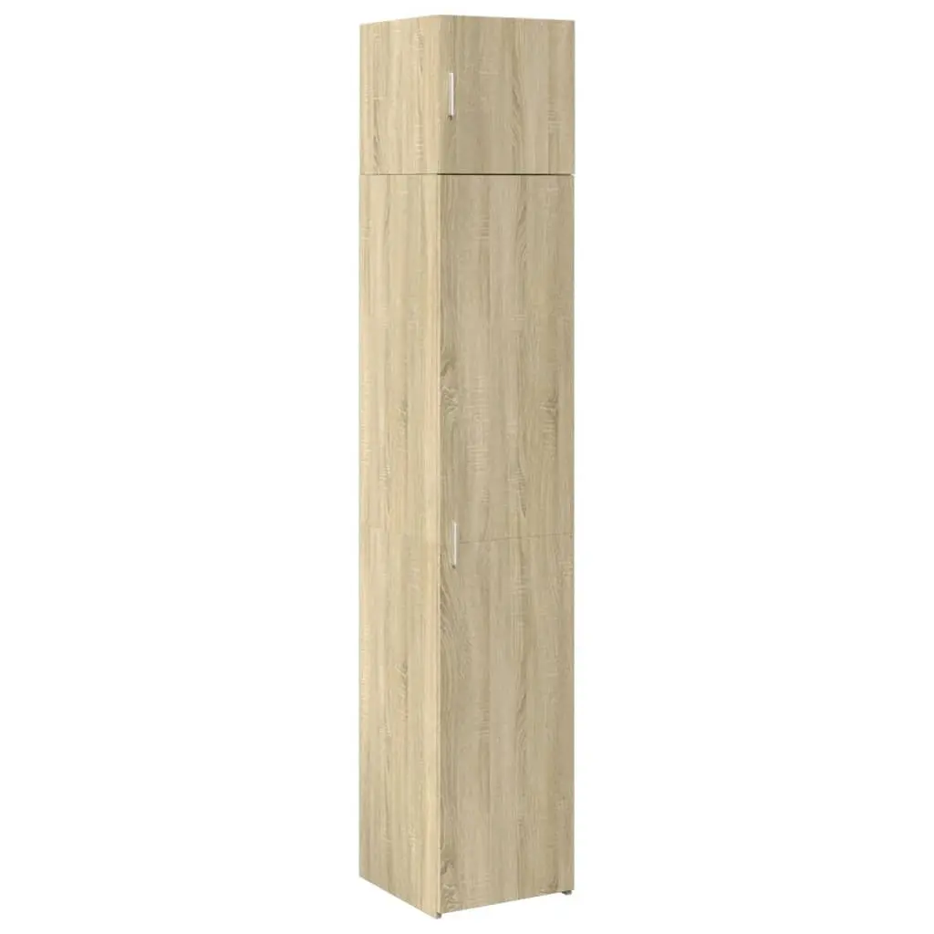 Slim Storage Cabinet Tall Engineered Wood Sonoma Oak Home Furniture Multipurpose