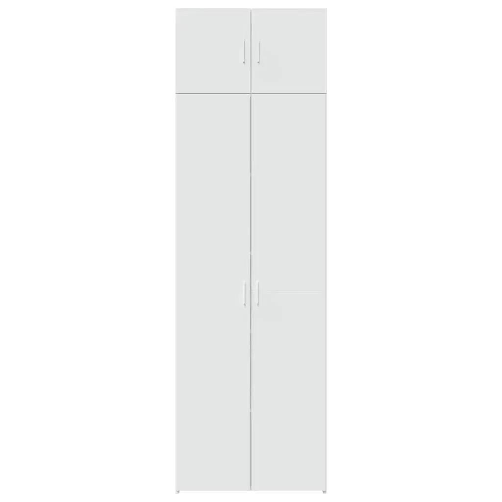 Storage Cabinet White Tall 70x42.5x225 cm Engineered Wood Cupboard Unit
