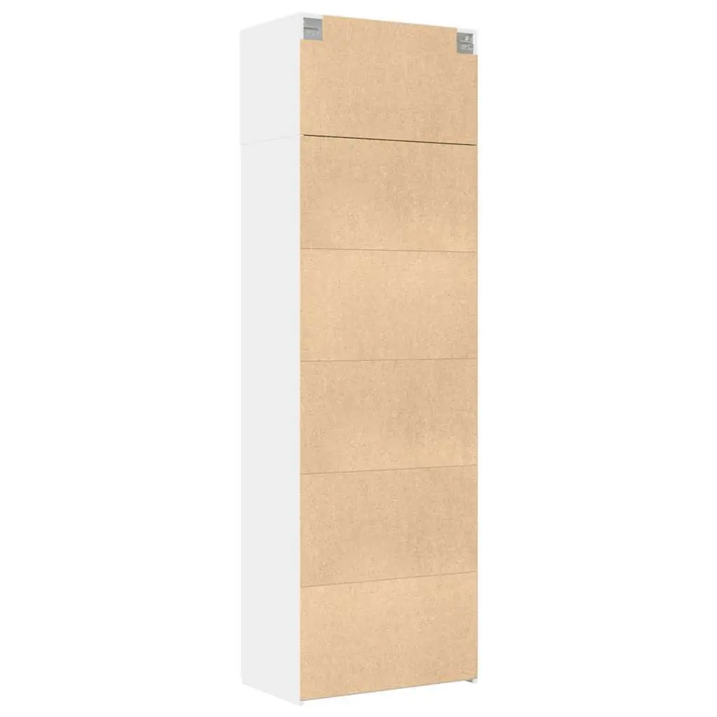 Storage Cabinet White Tall 70x42.5x225 cm Engineered Wood Cupboard Unit