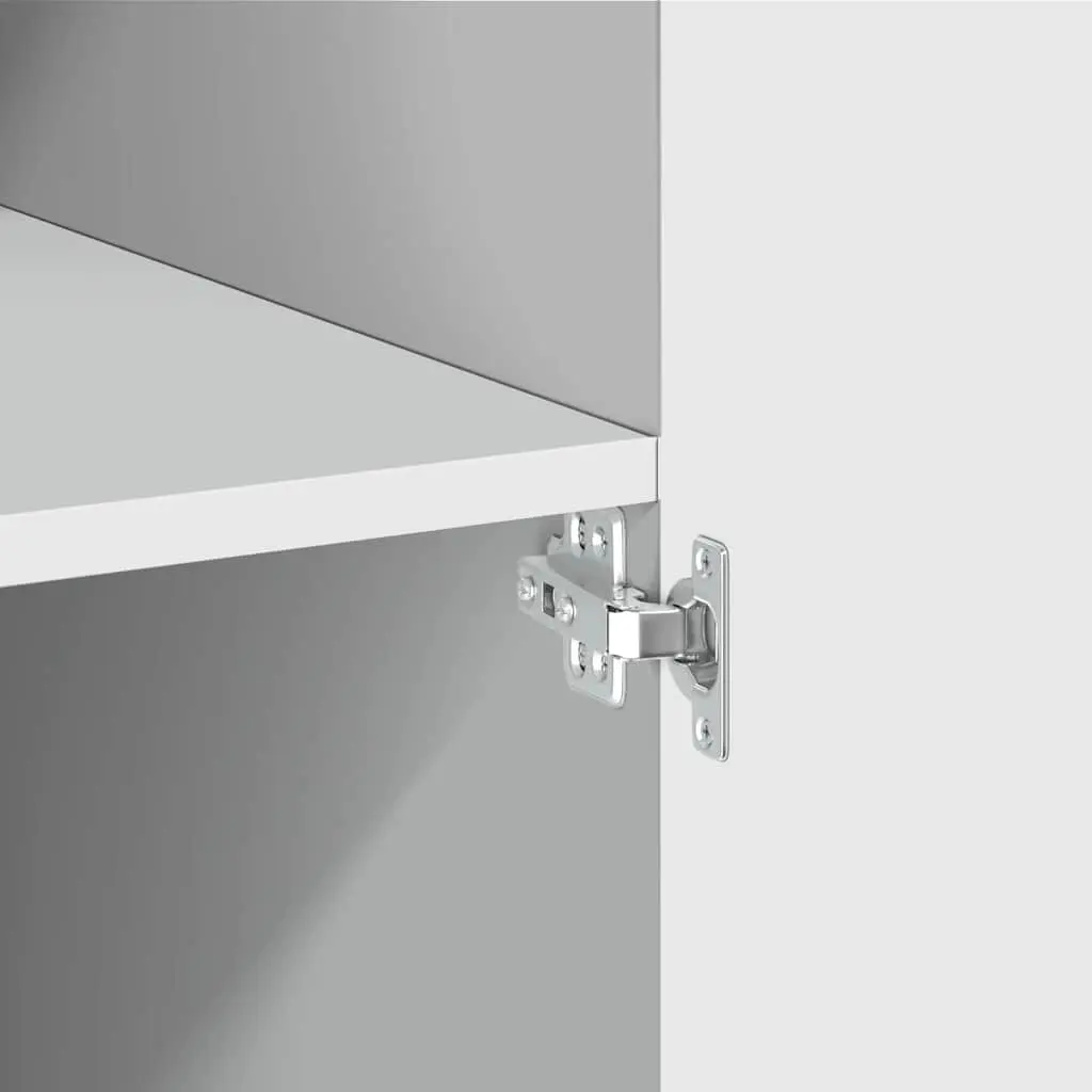 Storage Cabinet White Tall 70x42.5x225 cm Engineered Wood Cupboard Unit