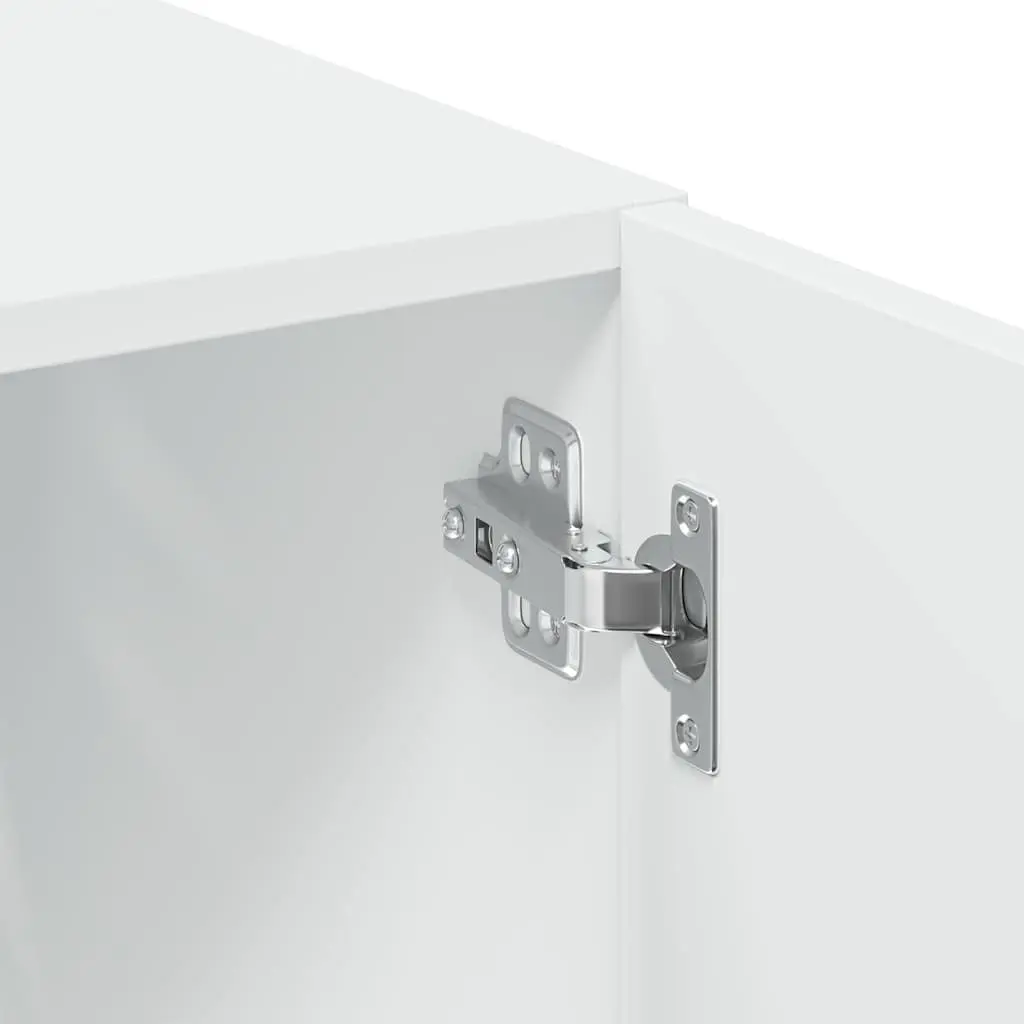 Storage Cabinet White Tall 70x42.5x225 cm Engineered Wood Cupboard Unit