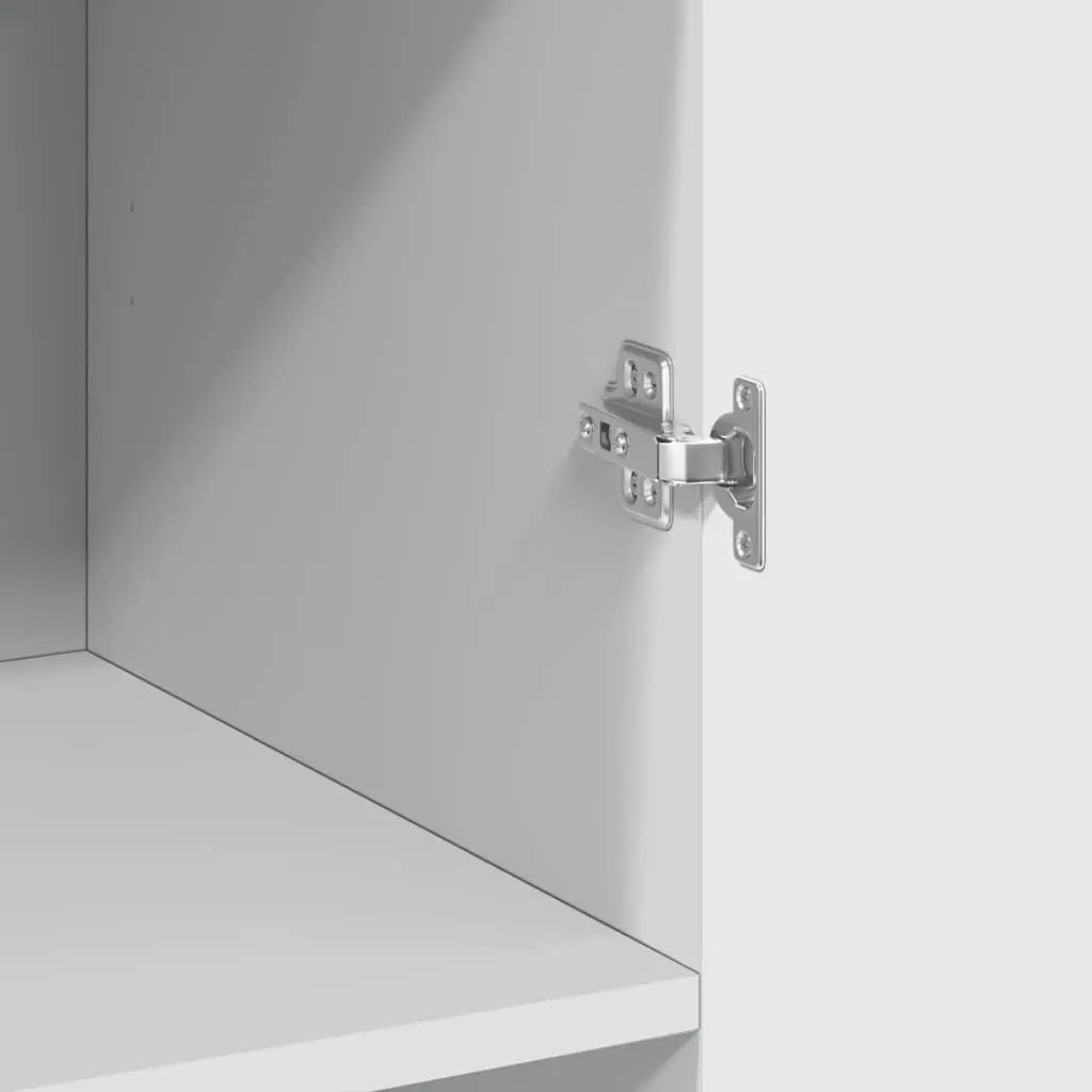 Storage Cabinet White Tall Engineered Wood Vertical Space Saver 70 x 42.5 x 225 cm