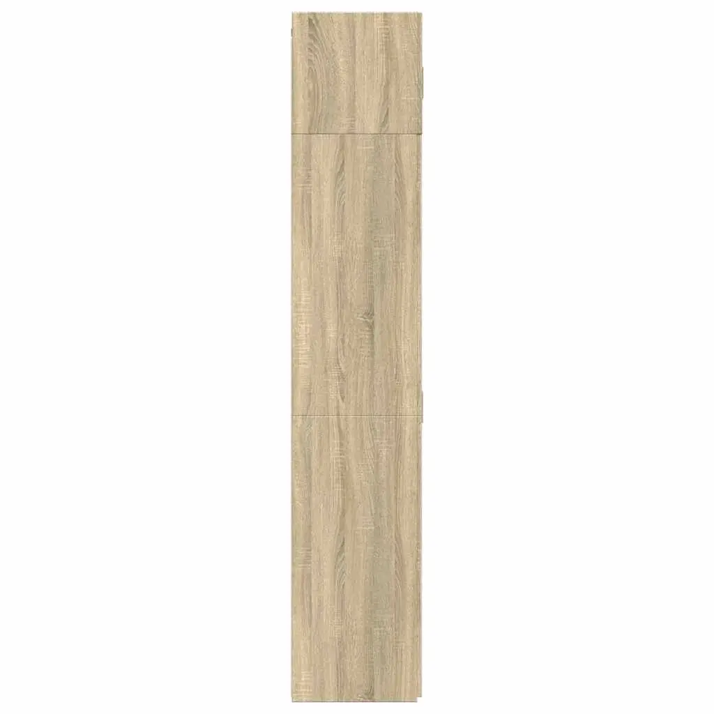 Storage Cabinet Tall Engineered Wood Sonoma Oak Brown
