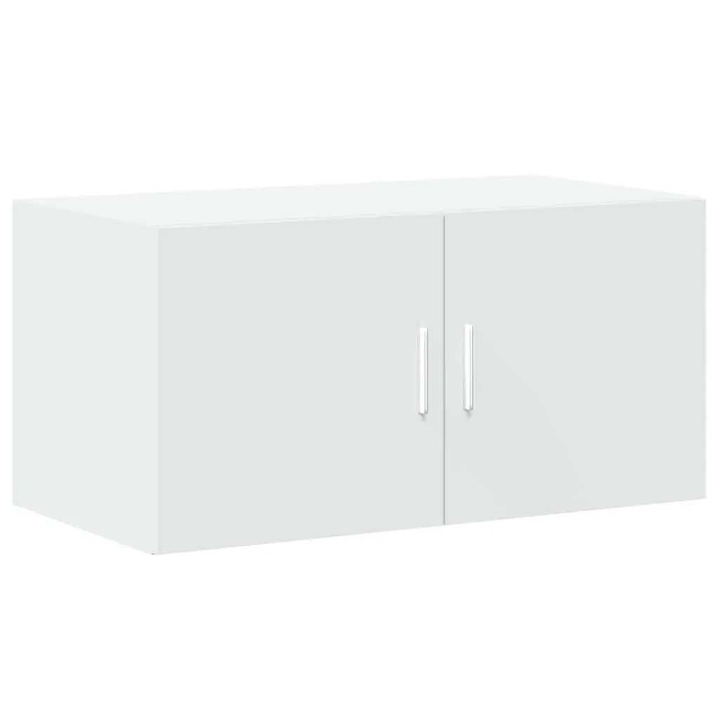 Storage Cabinet Tall White Engineered Wood Furniture