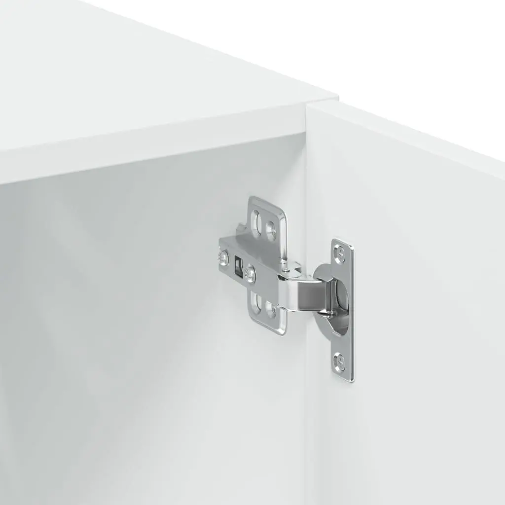 Highboard Storage Cabinet White Engineered Wood 80x42.5x249cm