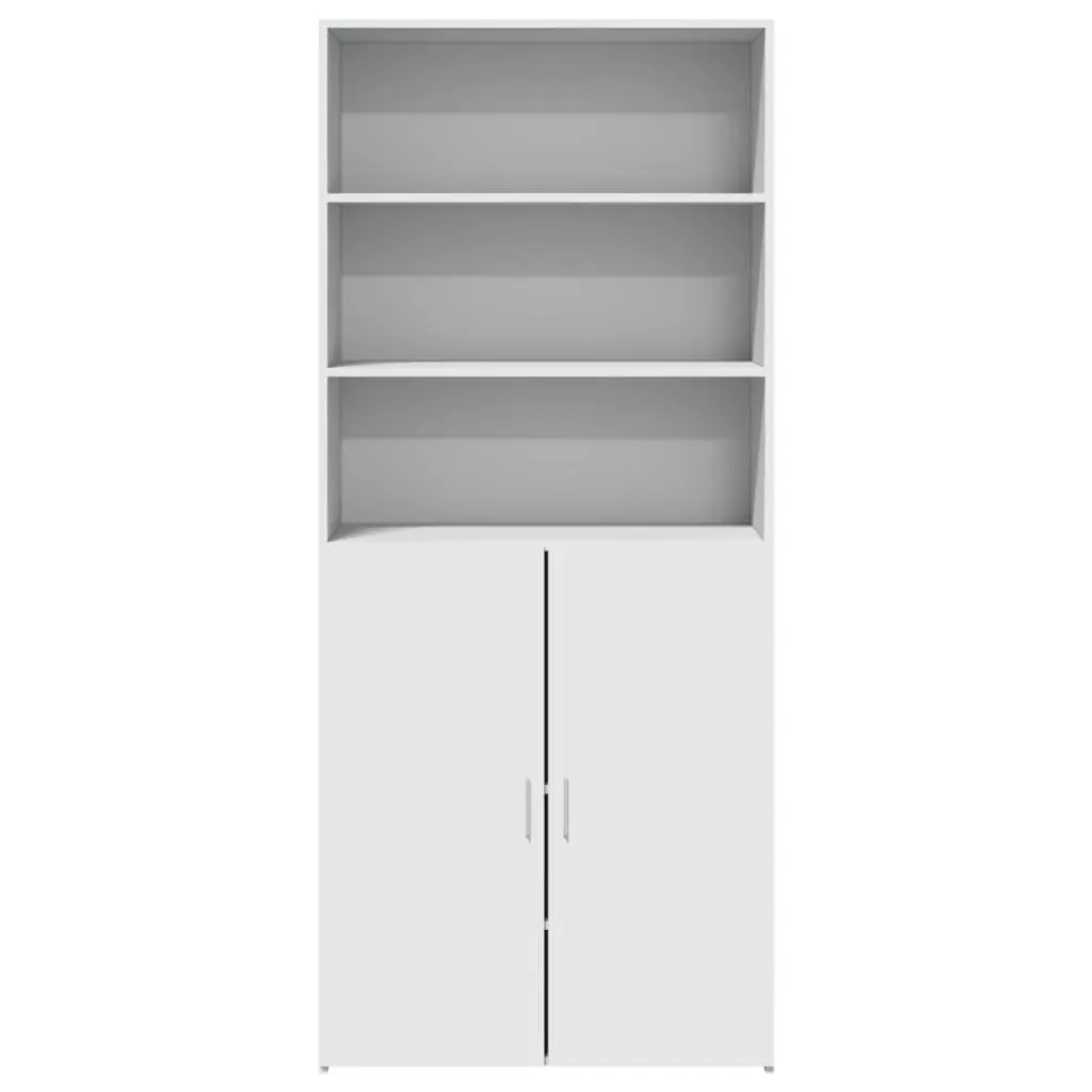 Highboard Storage Cabinet White Engineered Wood 80x42.5x185cm