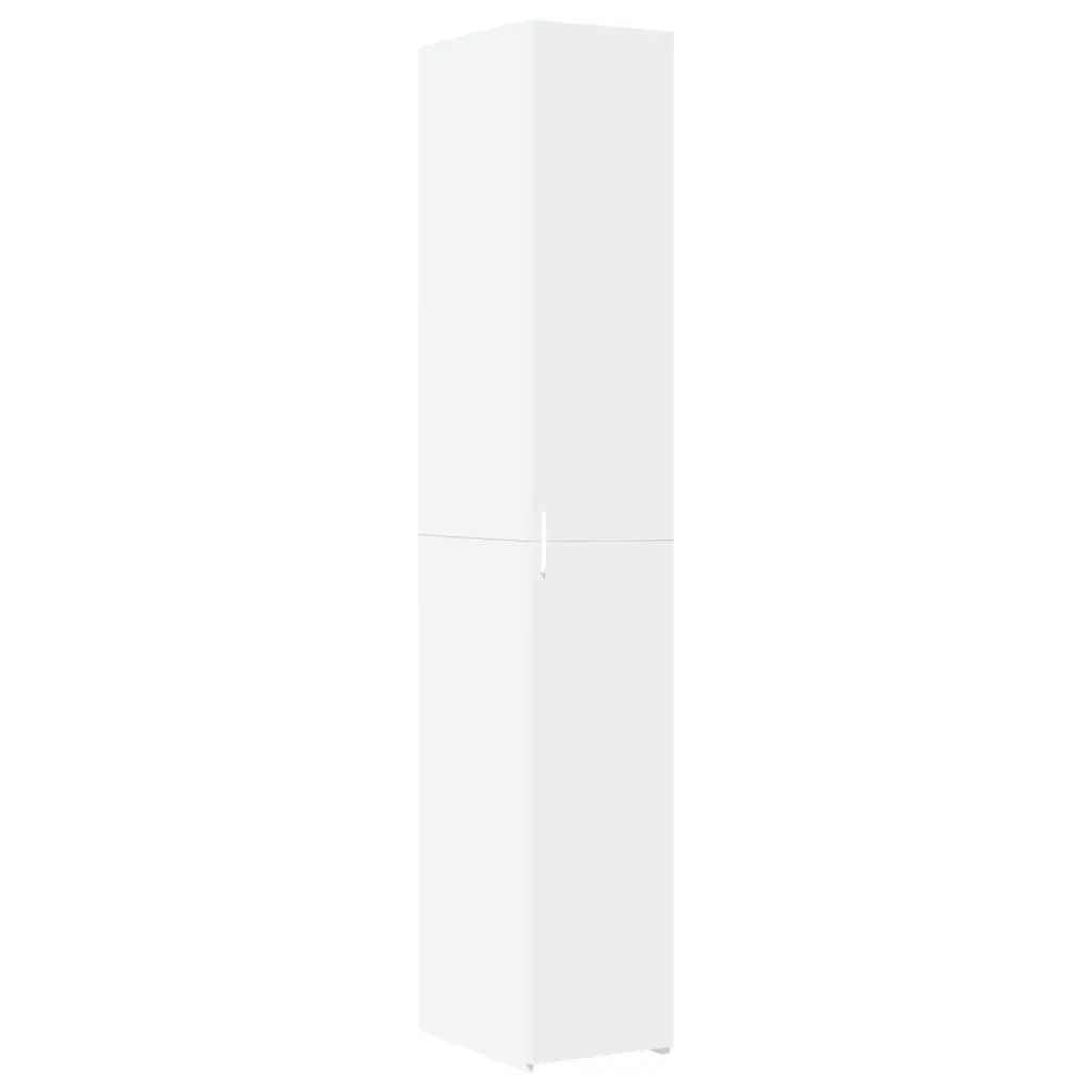 Highboard White Storage Cabinet 30x42.5x185cm