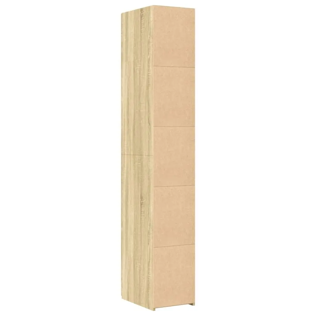 Highboard Storage Cabinet Brown Engineered Wood Sideboard Bedroom Living Room