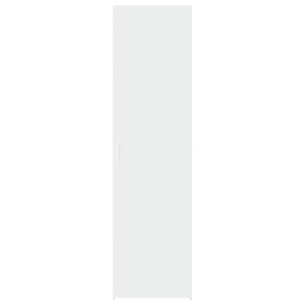 White Highboard Storage Cabinet 50x42.5x185cm Engineered Wood Sideboard Shelves