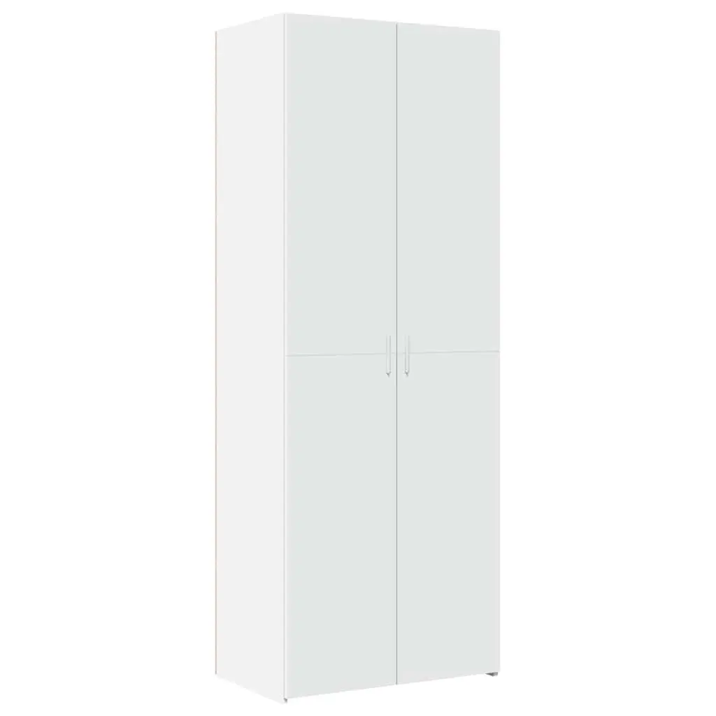 Highboard Storage Cabinet Engineered Wood White 70x42.5x185cm