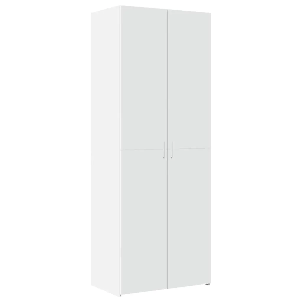 Highboard Storage Cabinet Engineered Wood White 70 x 42.5 x 185 cm