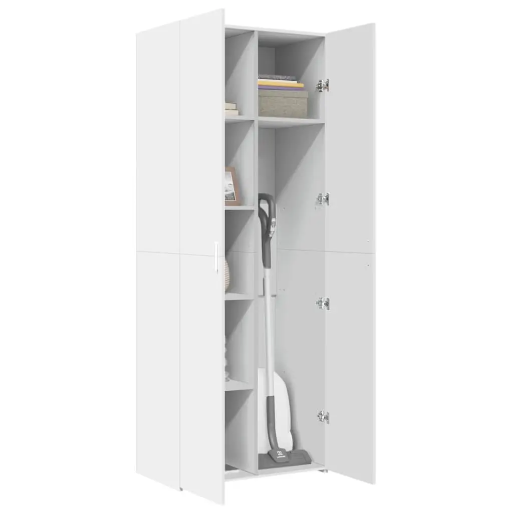 Highboard Storage Cabinet Engineered Wood White 70 x 42.5 x 185 cm