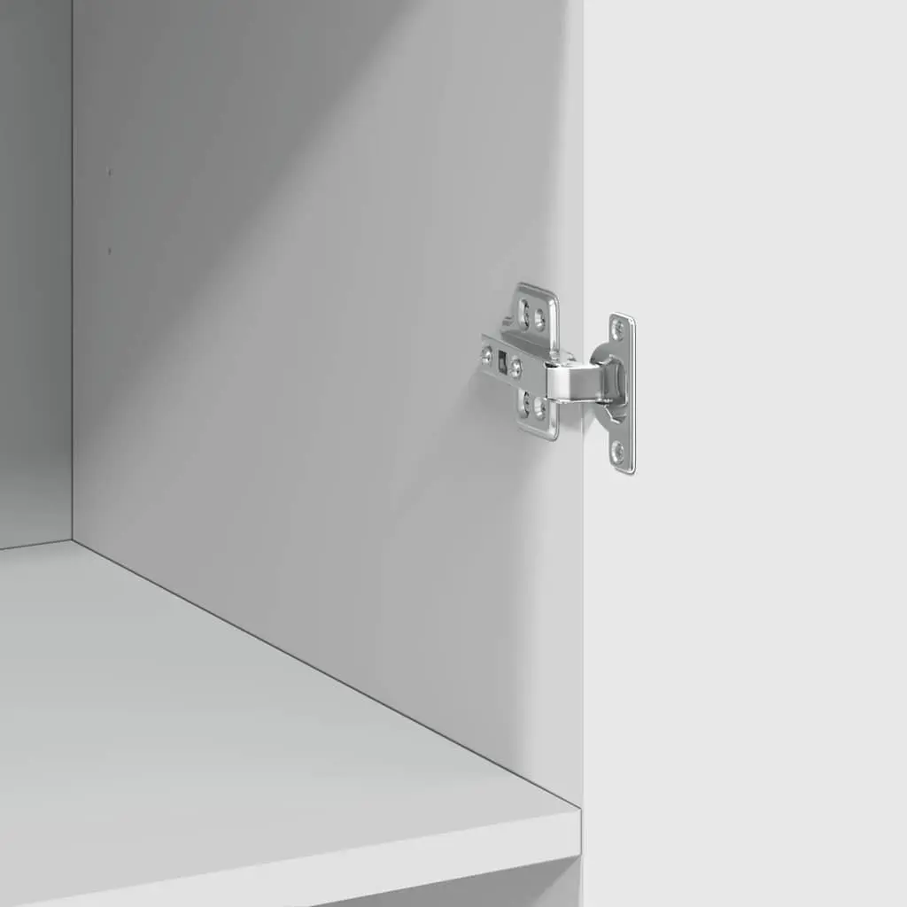 Highboard Storage Cabinet Engineered Wood White 70 x 42.5 x 185 cm