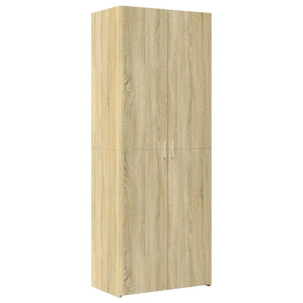 Highboard Storage Cabinet Brown Engineered Wood Sideboard Bedroom Living Room
