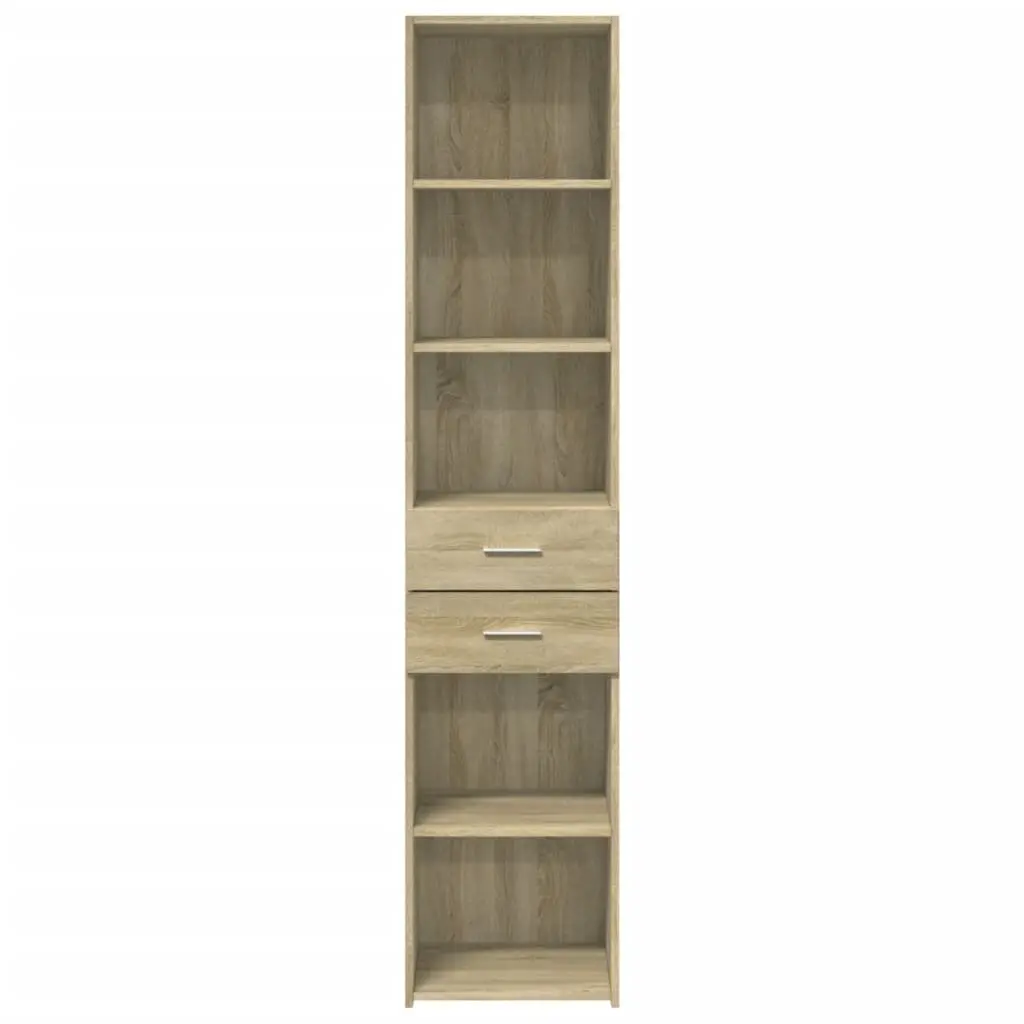Highboard Sonoma Oak 40x42.5x185cm Engineered Wood Storage Cabinet Sideboa