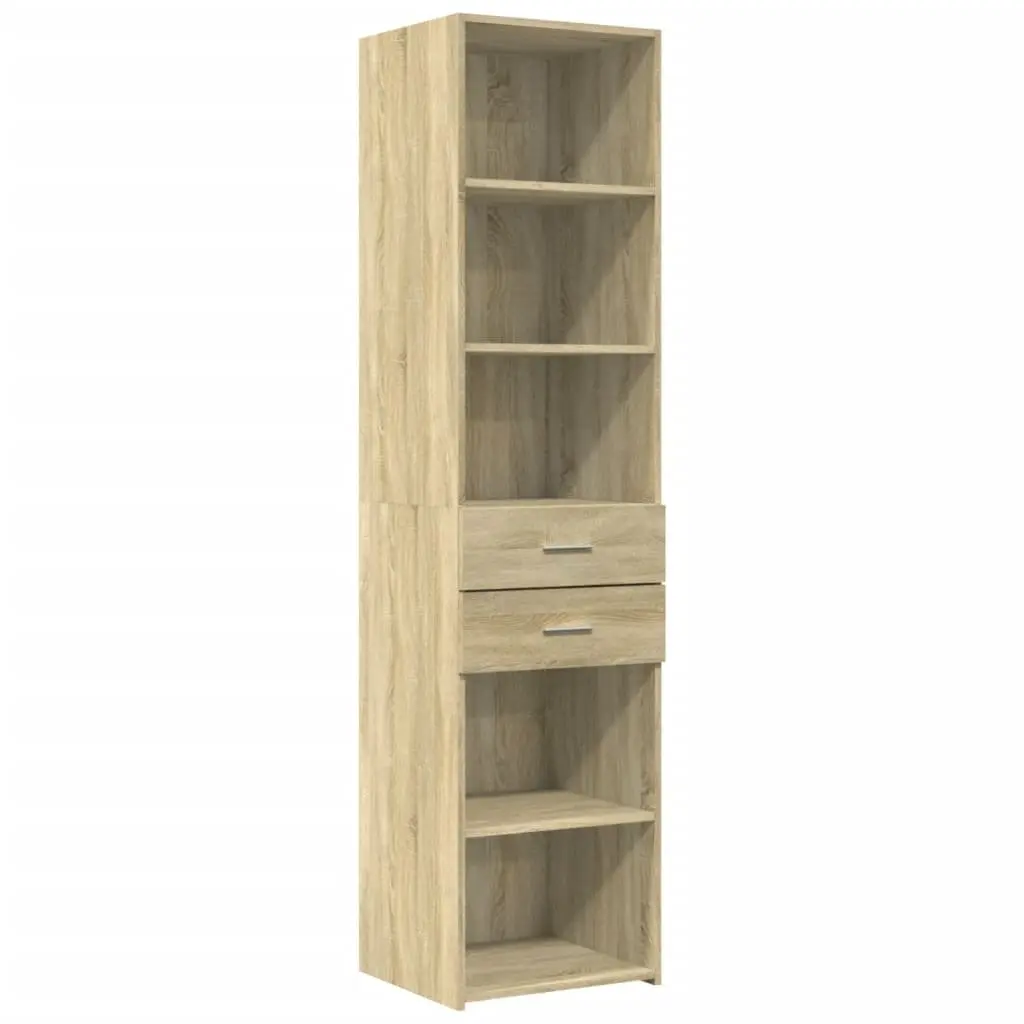Highboard Storage Cabinet Engineered Wood Brown 45x42.5x185cm