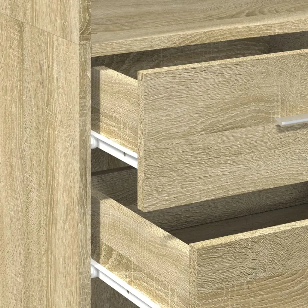 Highboard Storage Cabinet Engineered Wood Brown 45x42.5x185cm