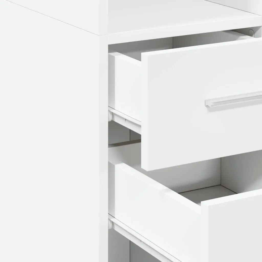 Highboard Storage Cabinet White Modern Engineered Wood Cupboard Sideboards