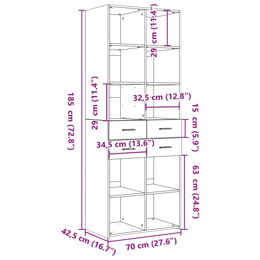 White Highboard Cabinet
