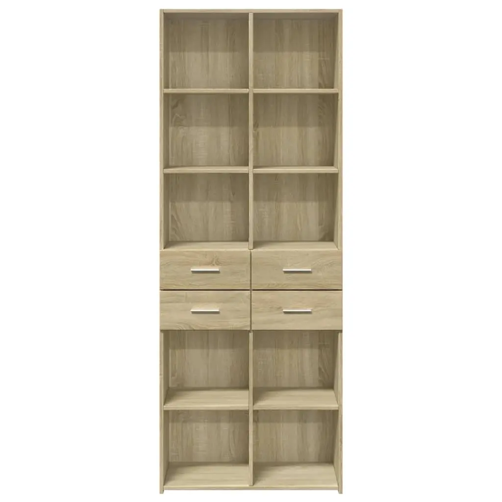 Brown Highboard Sideboard Storage Cabinet