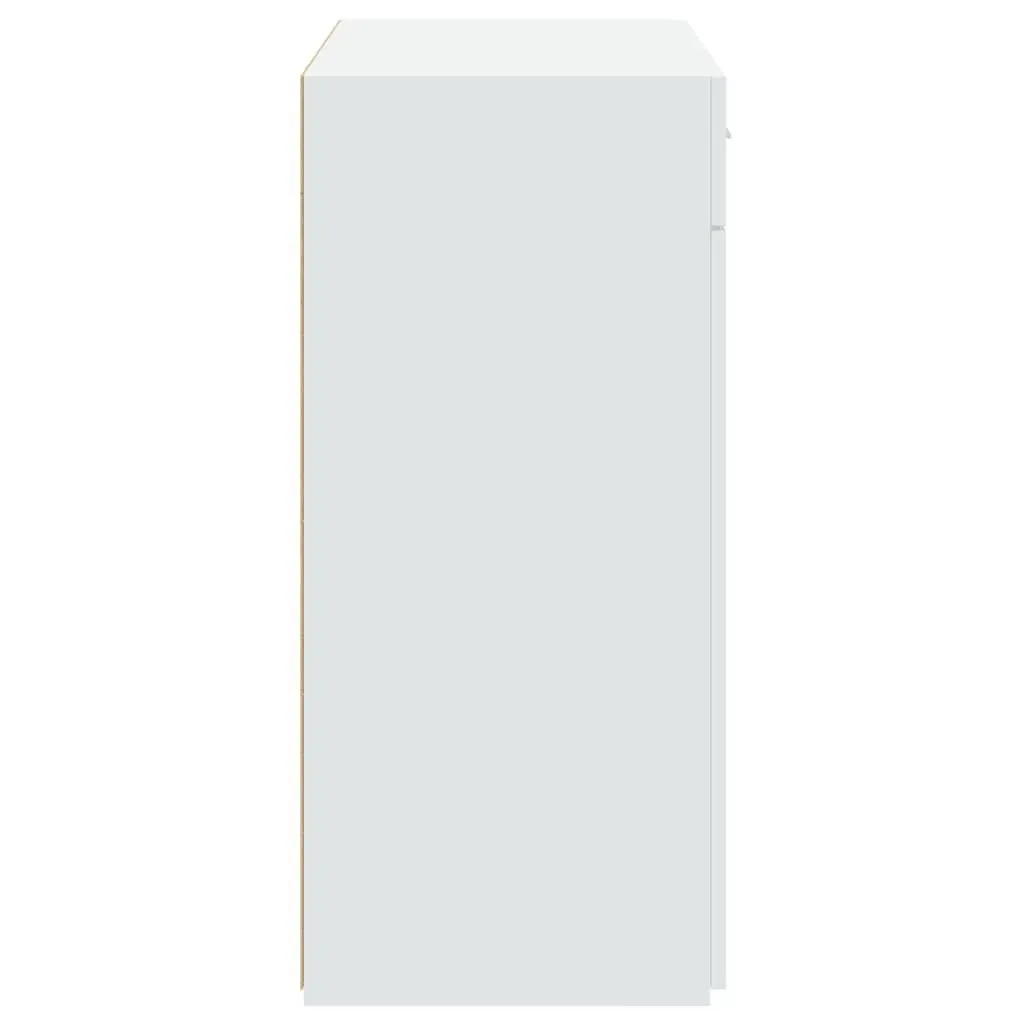 White Sideboard Cabinet 80x42.5x93cm Storage Furniture with Drawers Doors