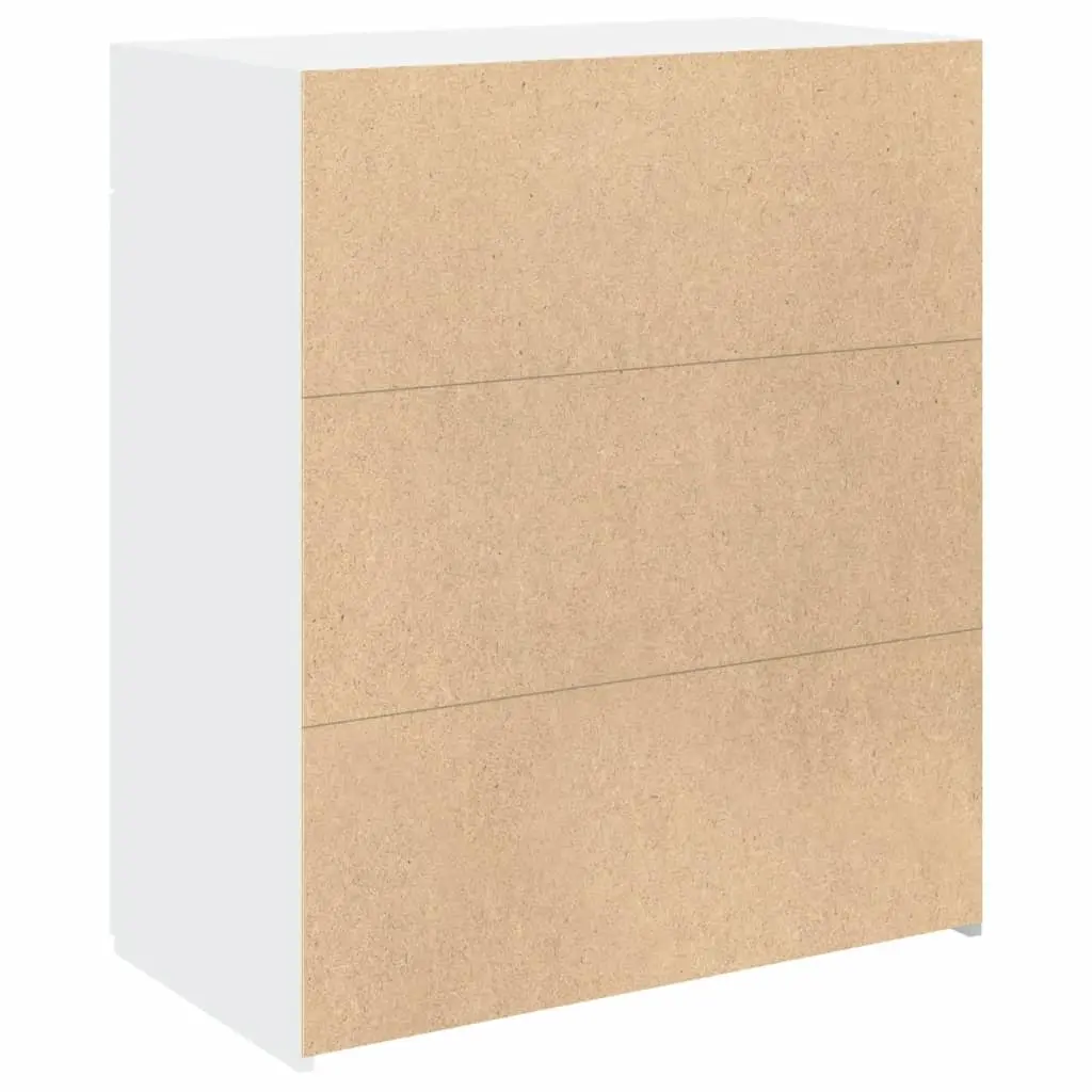 White Sideboard Cabinet 80x42.5x93cm Storage Furniture with Drawers Doors