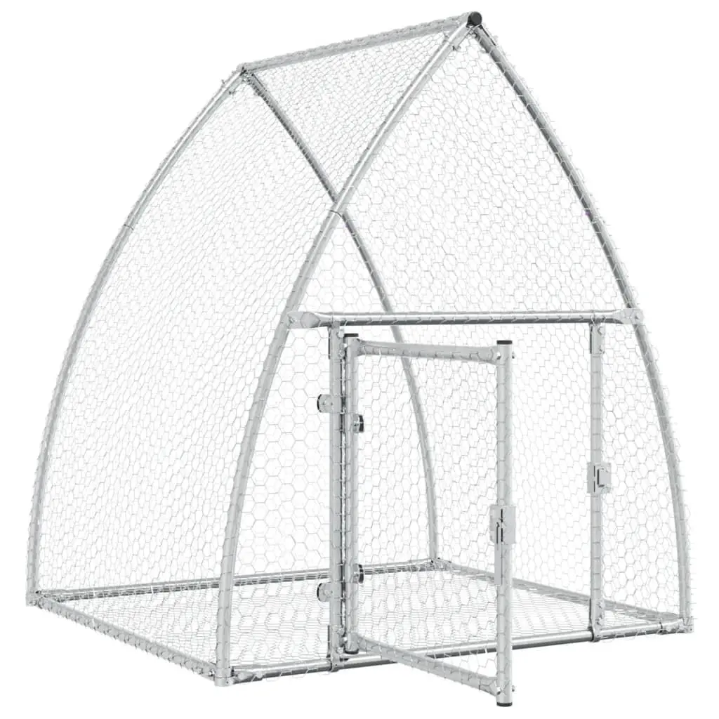 Small Animal Rabbit Hutch Walk In Enclosure Silver Galvanised Steel Cage