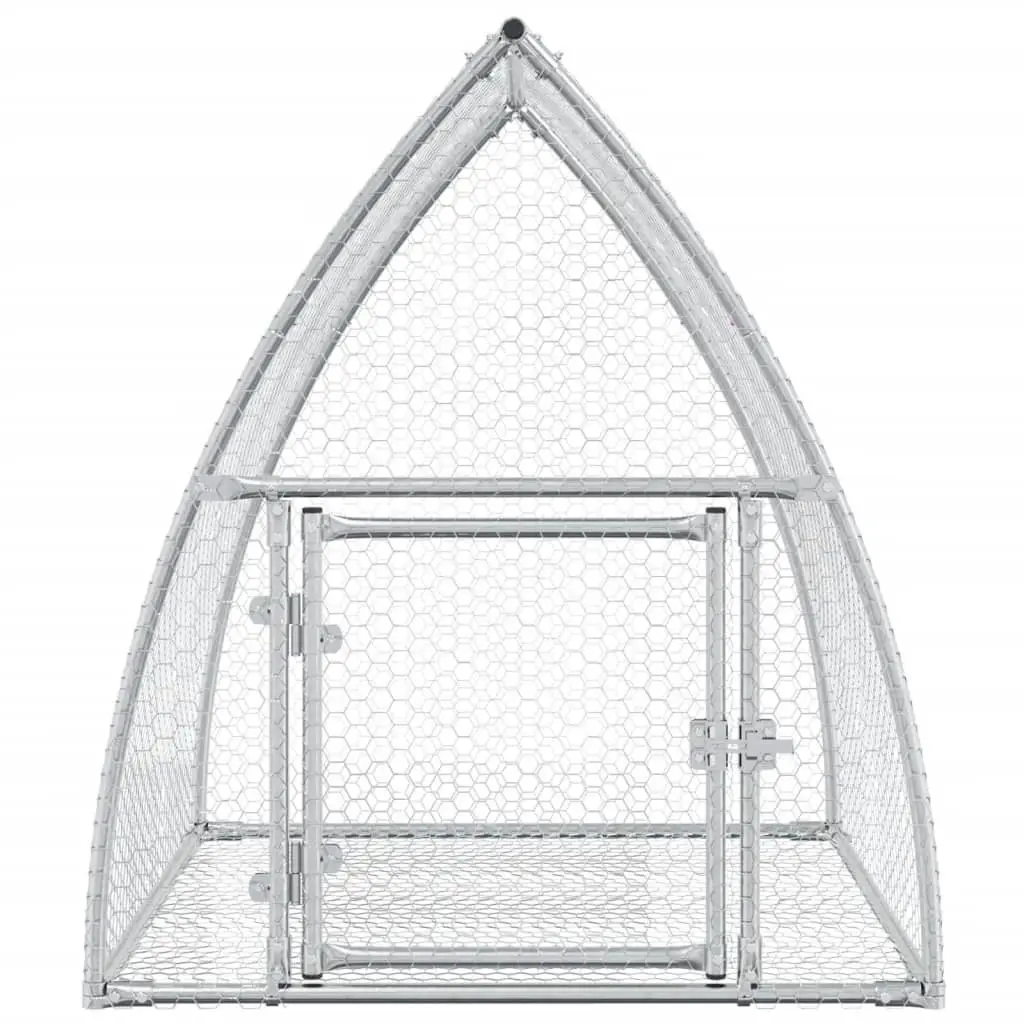 Small Animal Rabbit Hutch Walk In Enclosure Silver Galvanised Steel Cage