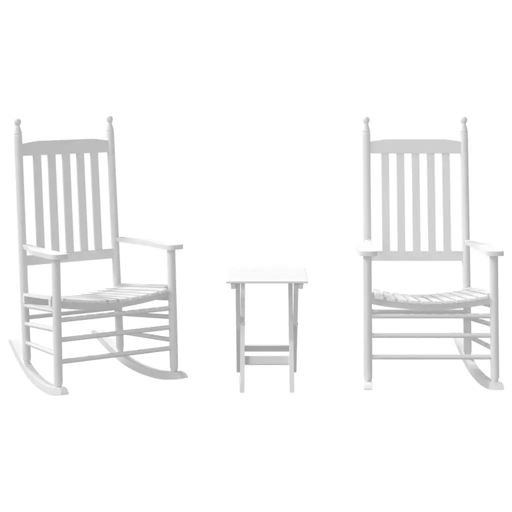 White Rocking Chair Set for Relaxation