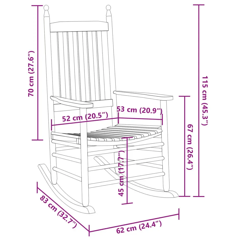 White Rocking Chair Set for Relaxation