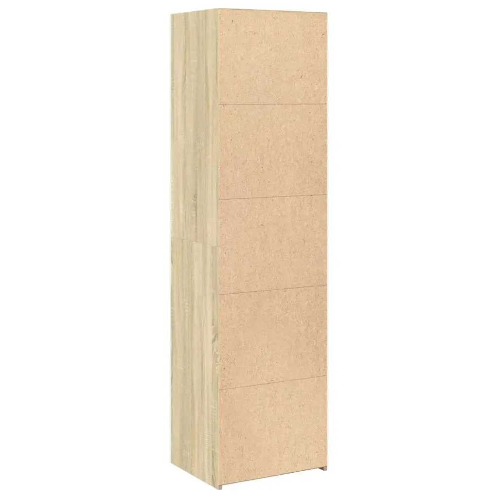 Highboard Storage Cabinet Brown Engineered Wood 50x41x185 cm