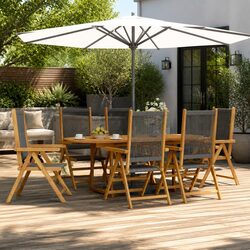 Friendly 7 Piece Garden Dining Set with Comfort