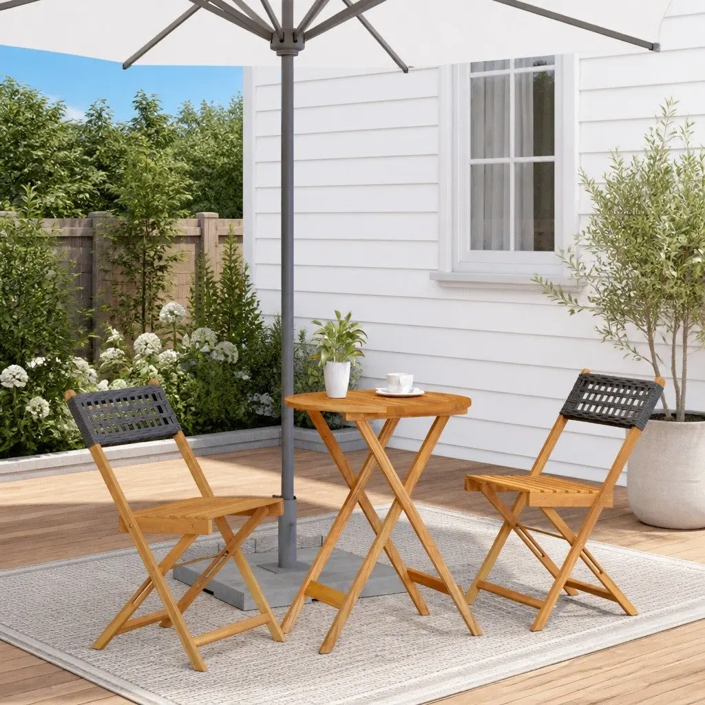 Black Bistro Set for Outdoor Gatherings