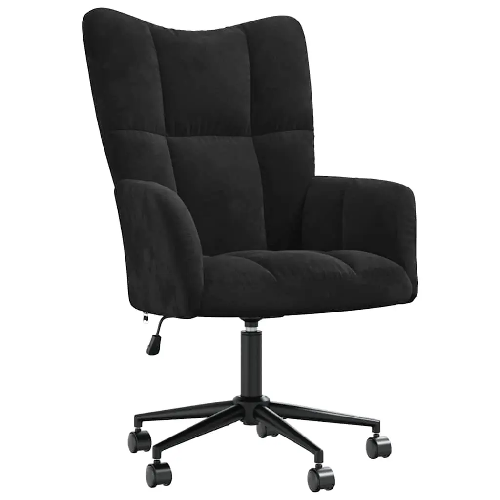 Black Velvet Office Chair