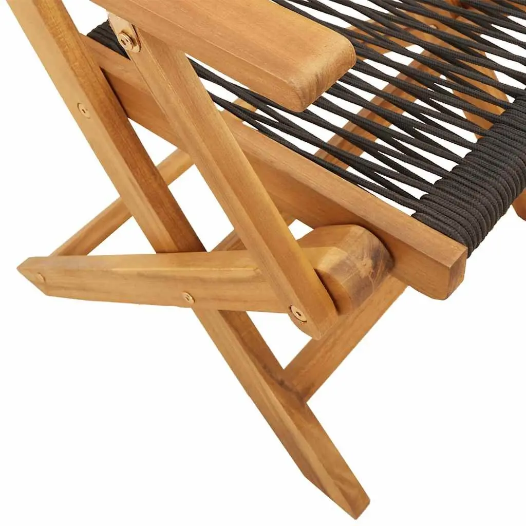3 Piece Bistro Set Black Foldable Outdoor Garden Furniture