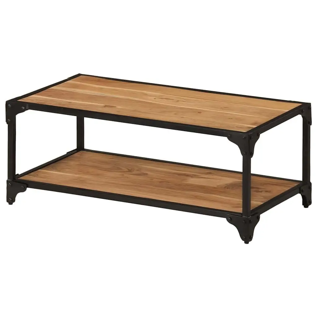 Coffee Table Vintage Style Solid Acacia Wood 90x45x35cm Brown